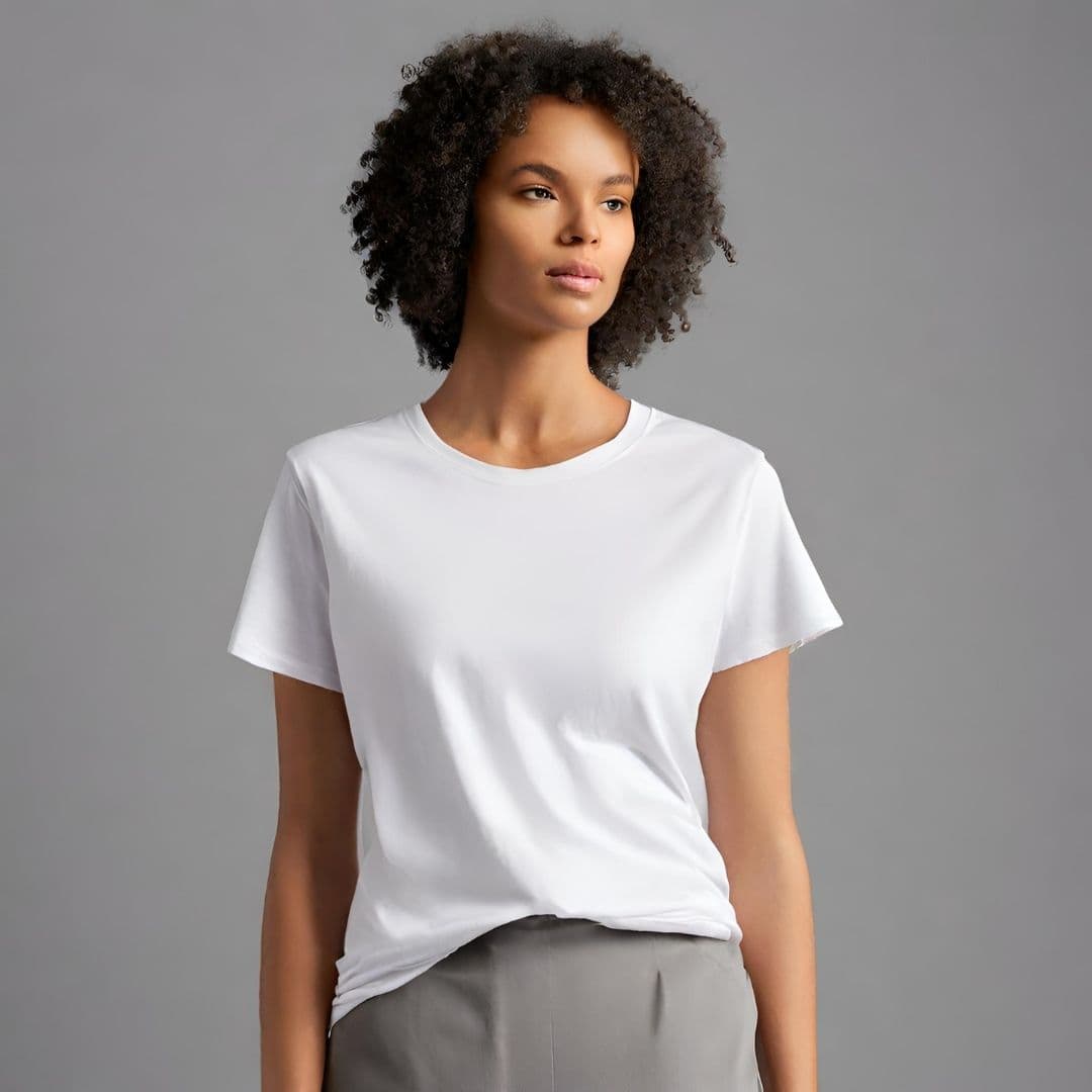 Classic White Crew Neck T-Shirt 2