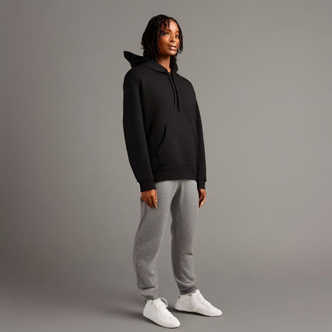 Classic Black Hooded Sweatshirt 3