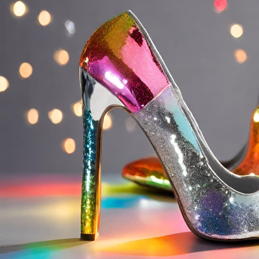 Rainbow Glitter High Heels 2
