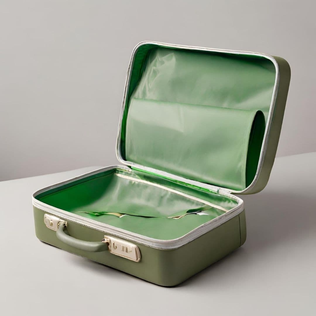 Sleek Olive Green Hardshell Carry-On Luggage 3