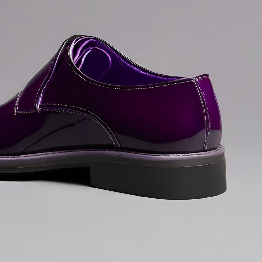 Elegant Purple Leather Loafers 3