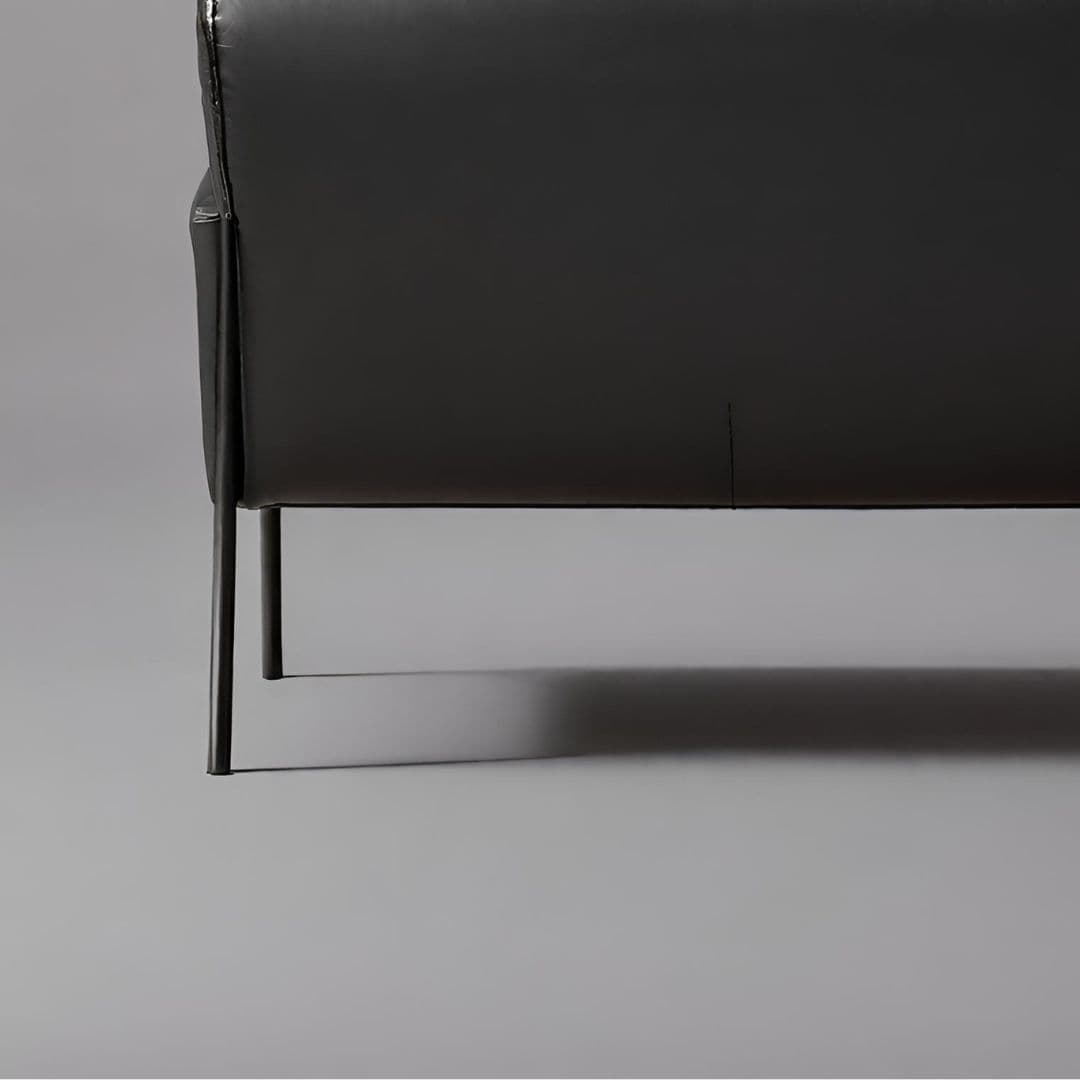 Sleek Modern Leather Sofa 3